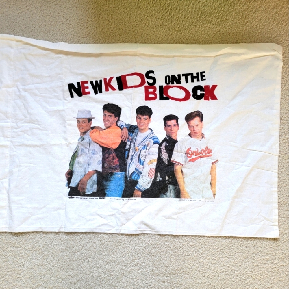 Vintage 1990 NKOTB Pillowcase